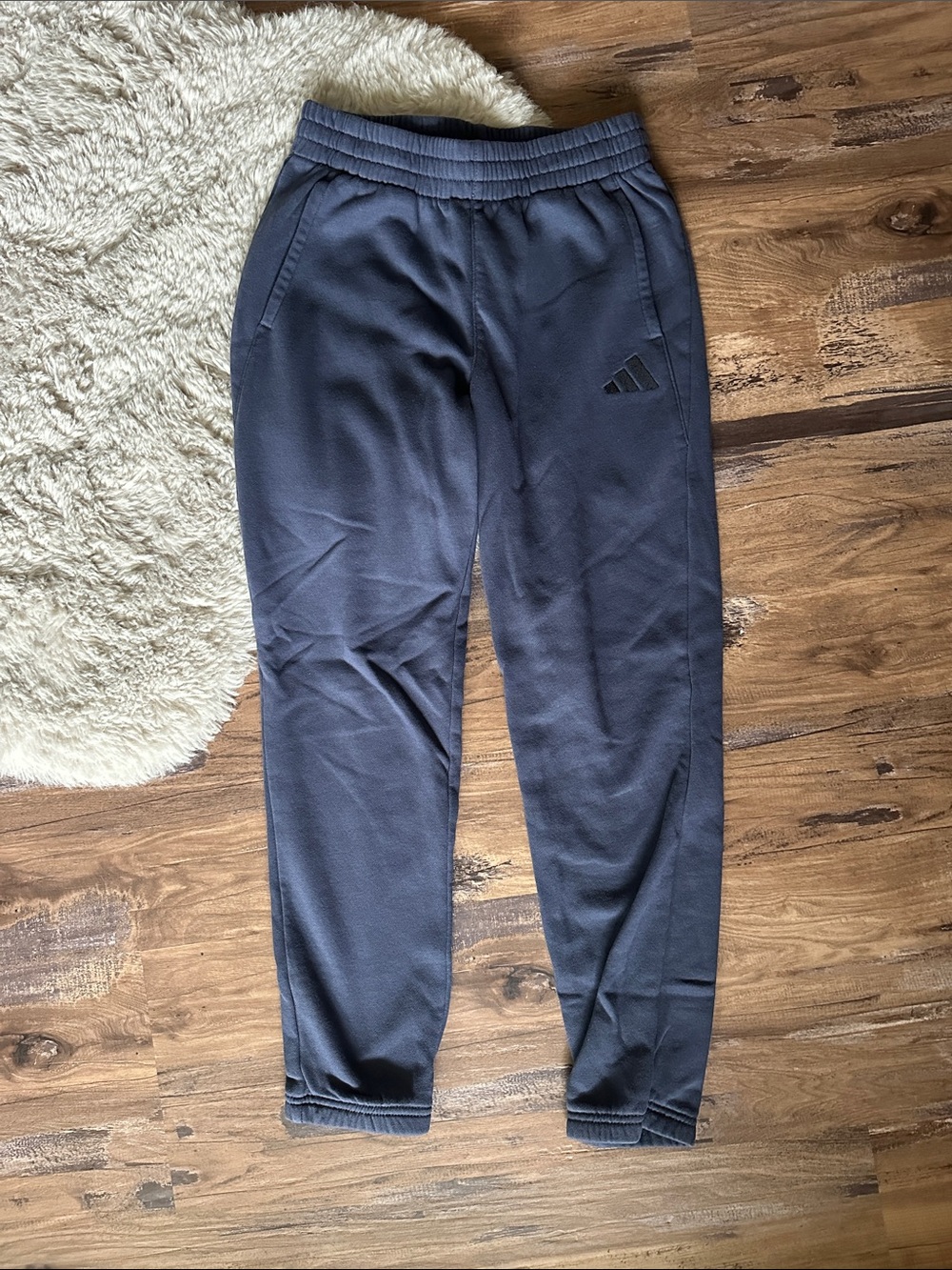 adidas Kids Dark Blue Athletic Jogger Pants